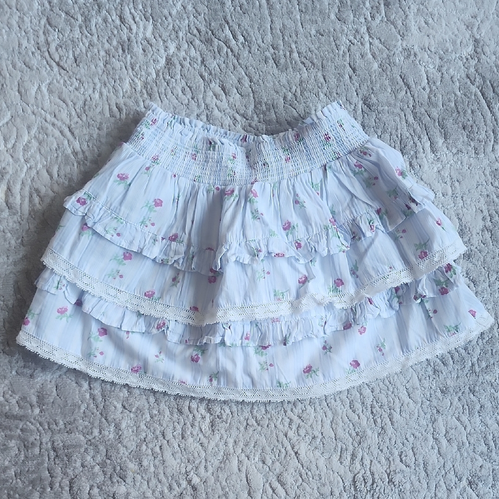 LoveShackFancy Floral Mini Skirt Girls
